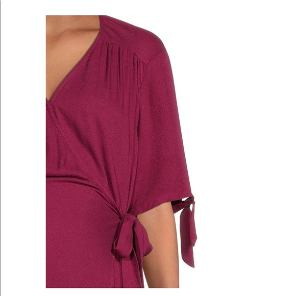 Maternity Print Wrap Dress - Picture 6 of 6